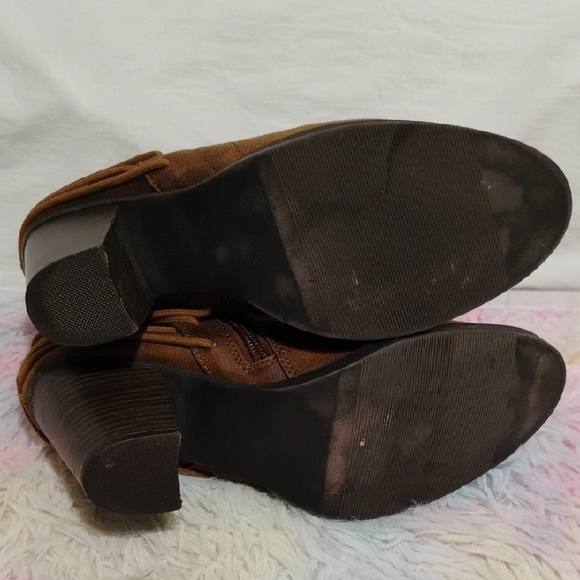 Candie's Women's Brown Ankle Boots Sz.8.5 Gently Worn #46 CRATE - Picture 9 of 9